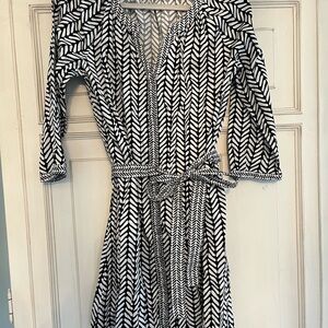 Hatley Navy Blue and White Printed Dress